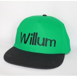 Grøn/ sort Junior Snapback cap med navn på